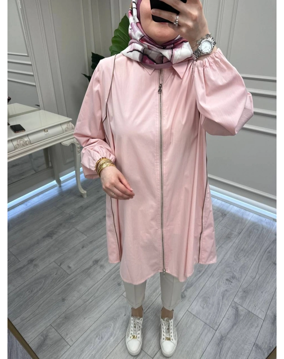 Misswhence 39302 Pembe Poplin Gömlek