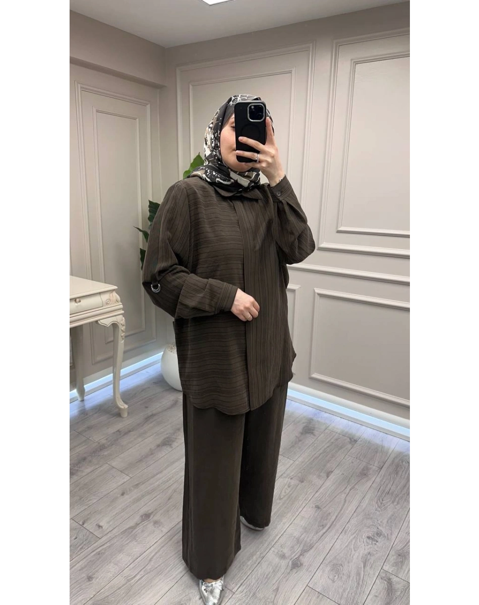 Nuss Triko 26Y1055 Kahve İkili Takım