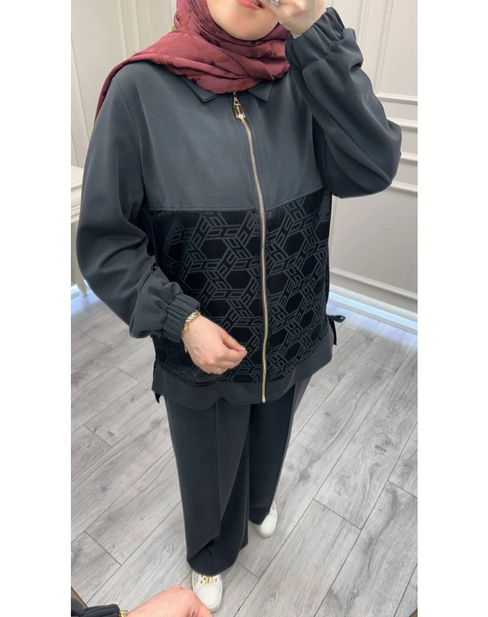 Nuss Triko 26Y1048 Siyah İkili Takım