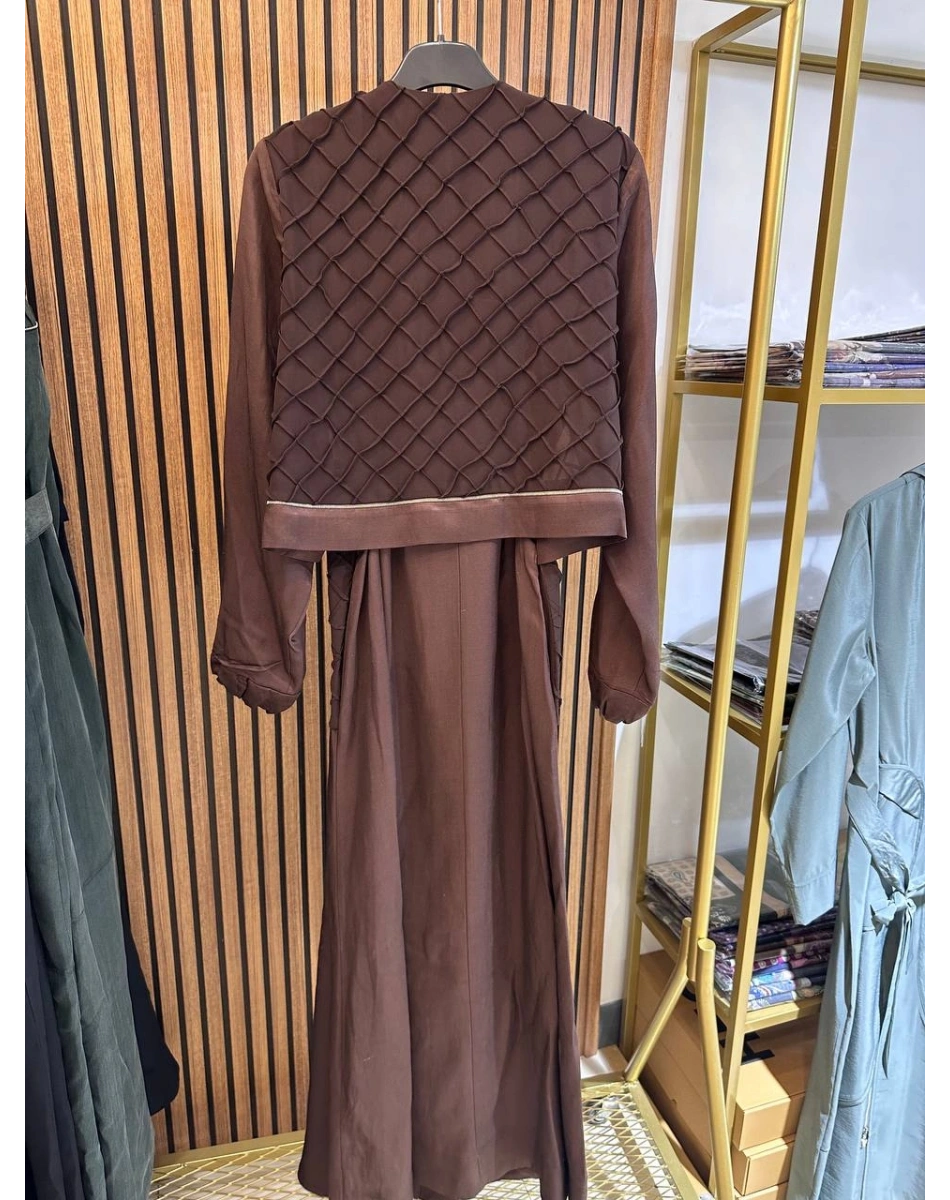 Misswhence 39515 Kahverengi Fermuar Detaylı Kap