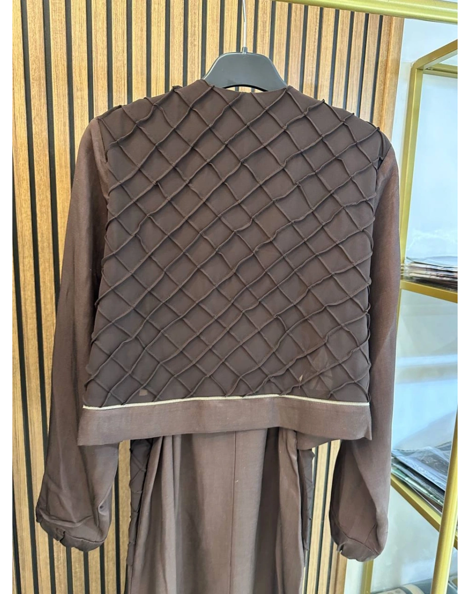 Misswhence 39515 Kahverengi Fermuar Detaylı Kap