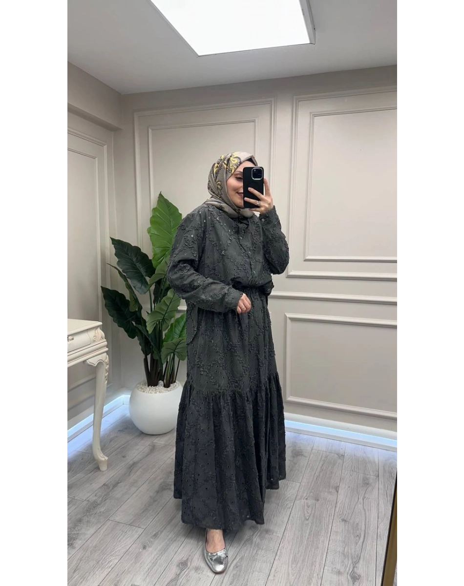 Ceremony 26Y984 Gri Brode Etekli Takım