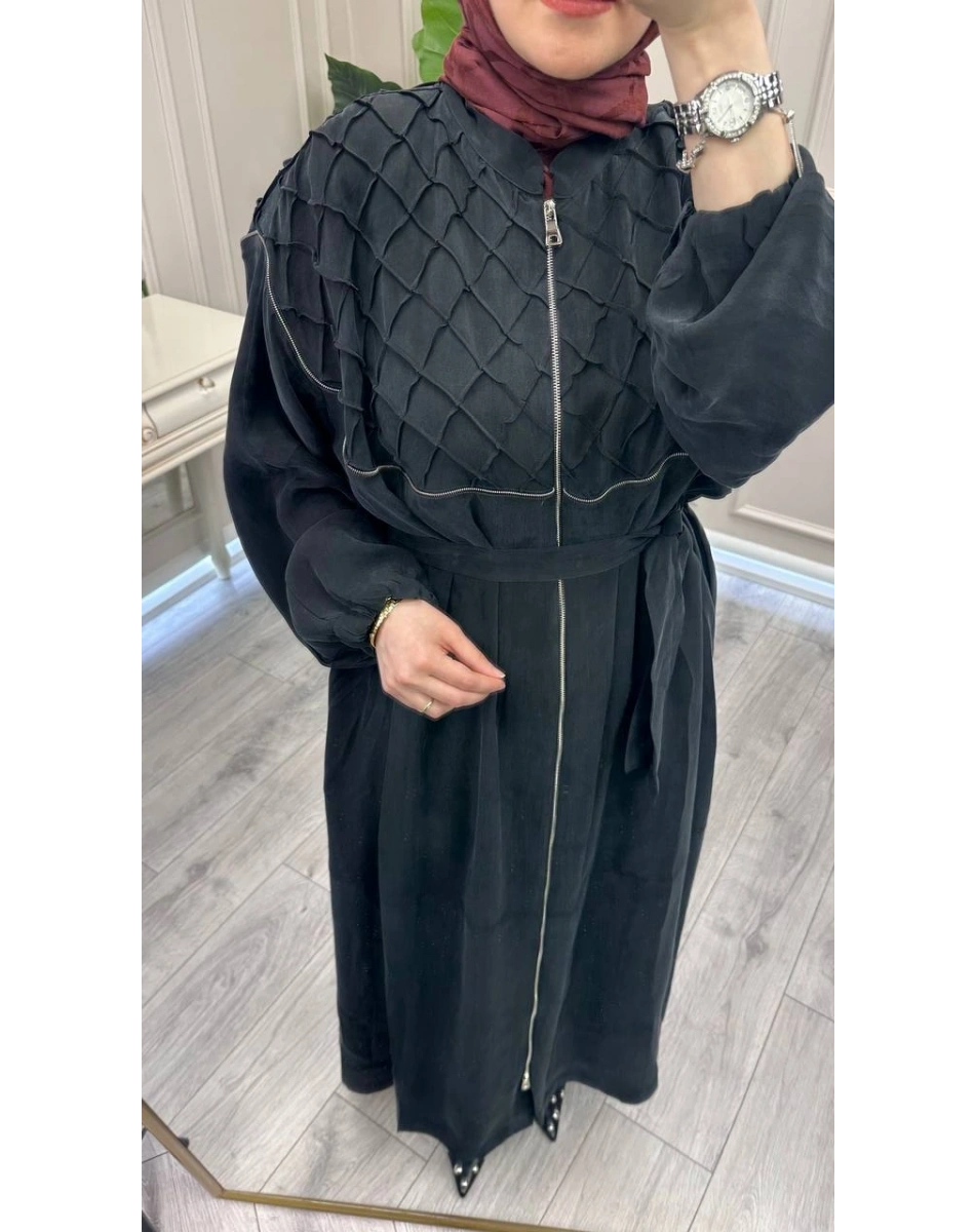 Misswhence 39505 Siyah Nervür Detaylı Kap