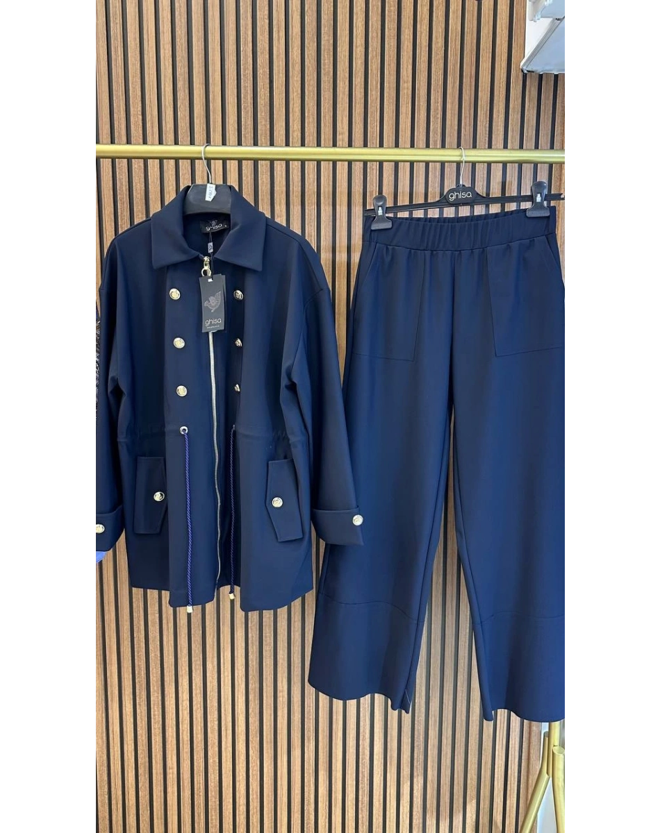 Ghisa 3610T9142 Lacivert Düğme Detaylı Takım