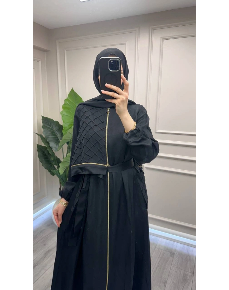 Misswhence 39515 Siyah Fermuar Detaylı Kap