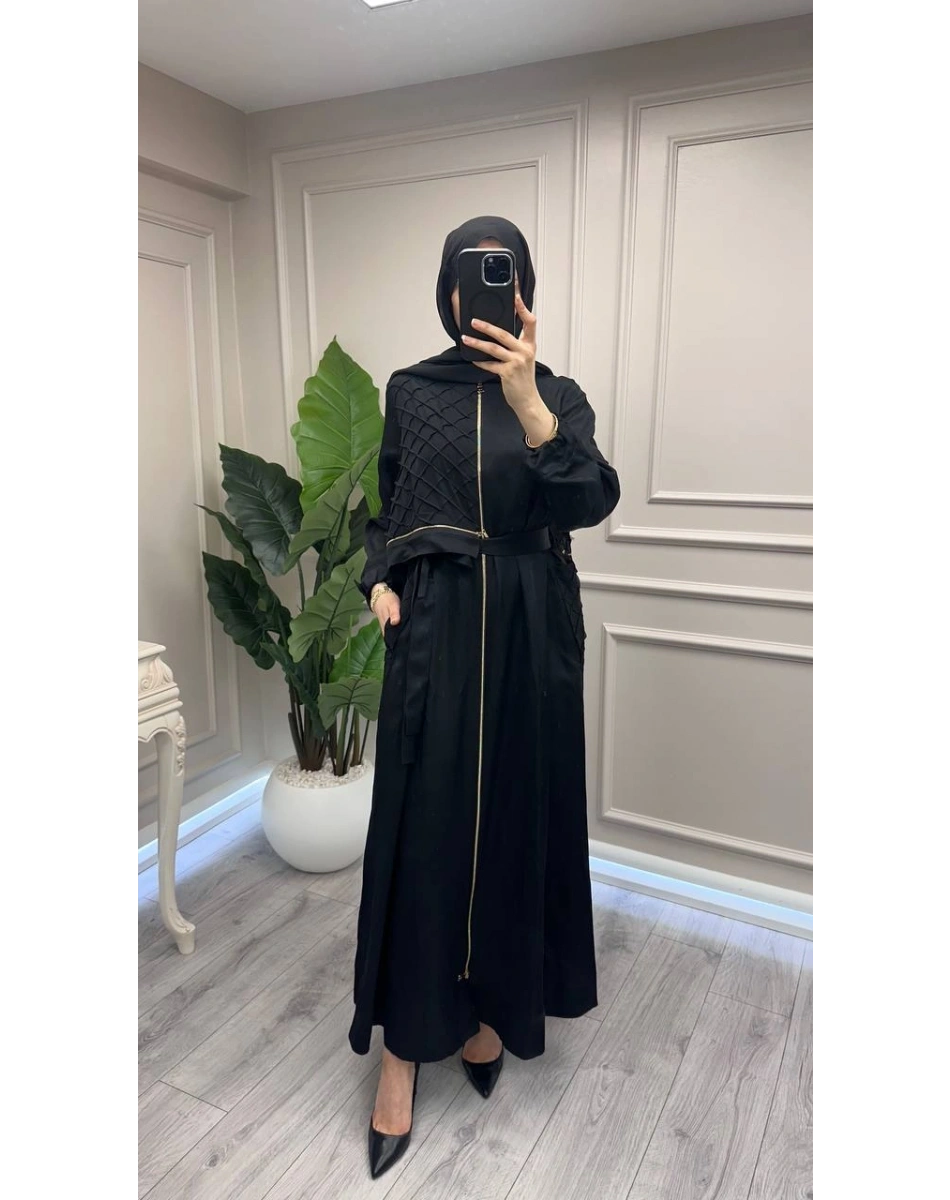 Misswhence 39515 Siyah Fermuar Detaylı Kap