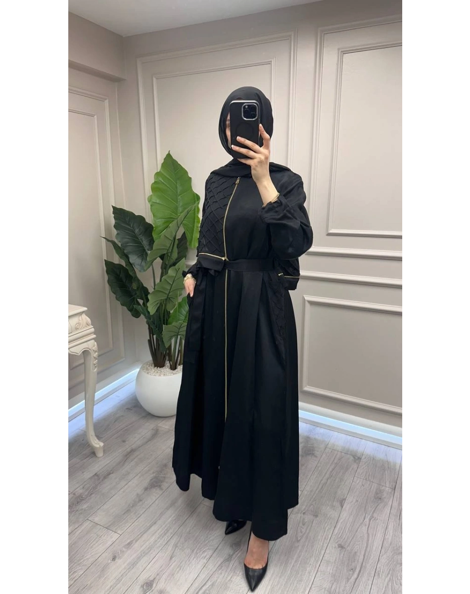 Misswhence 39515 Siyah Fermuar Detaylı Kap