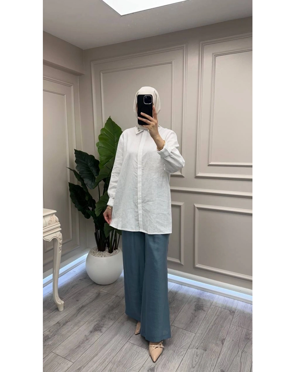 Ceremony 26Y355 Mavi Bol Paça Pantolon