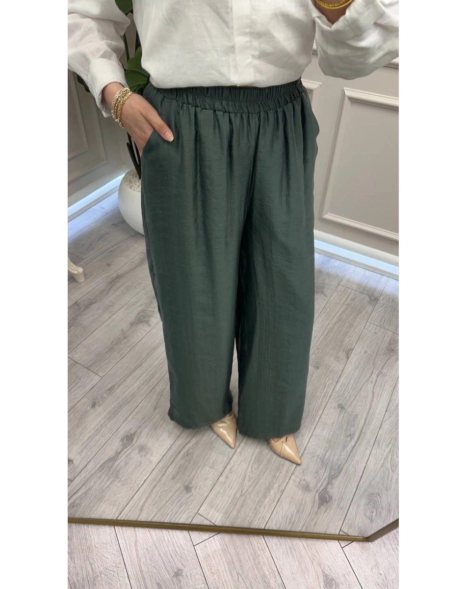 Ceremony 26Y355 Yeşil Bol Paça Pantolon
