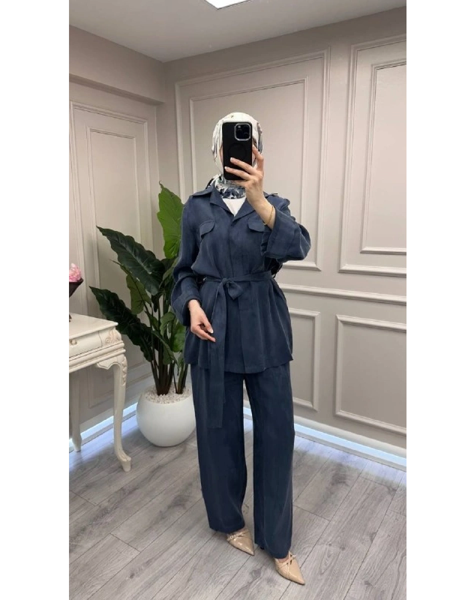 Exquise E26Y06205067 Lacivert Rosey-Roseis Takım