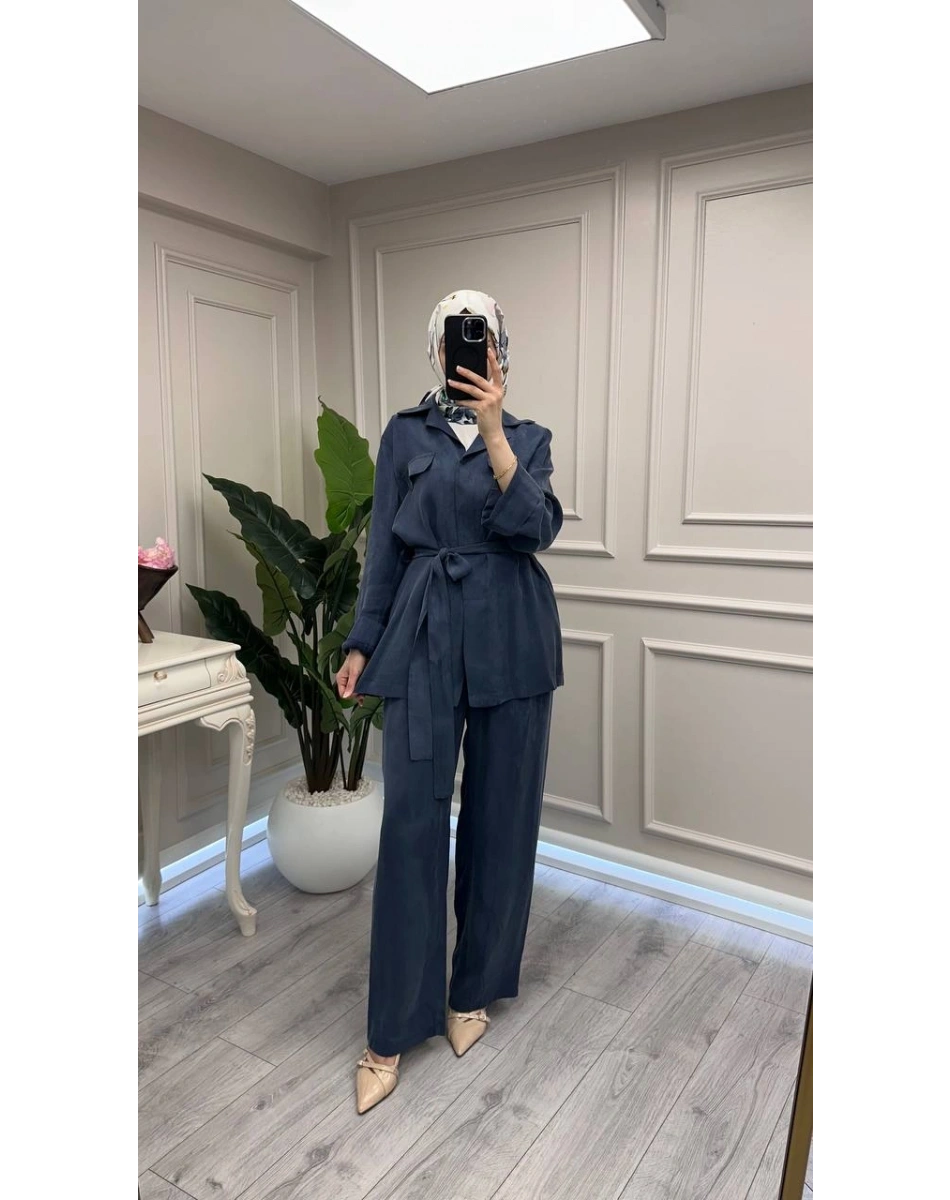 Exquise E26Y06205067 Lacivert Rosey-Roseis Takım