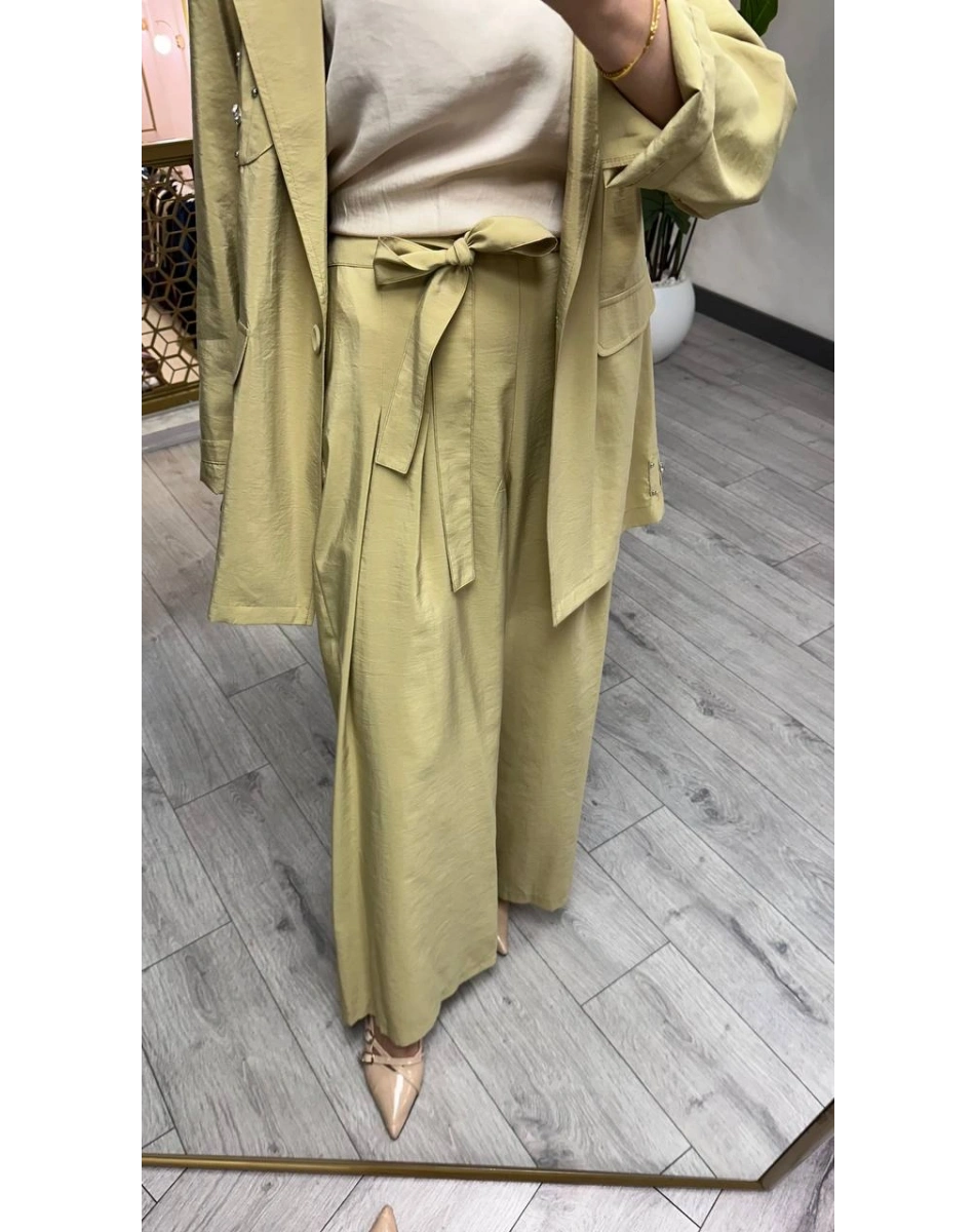 Ceremony 26Y835 Sarı Cebi Taş İşlemeli İkili Takım