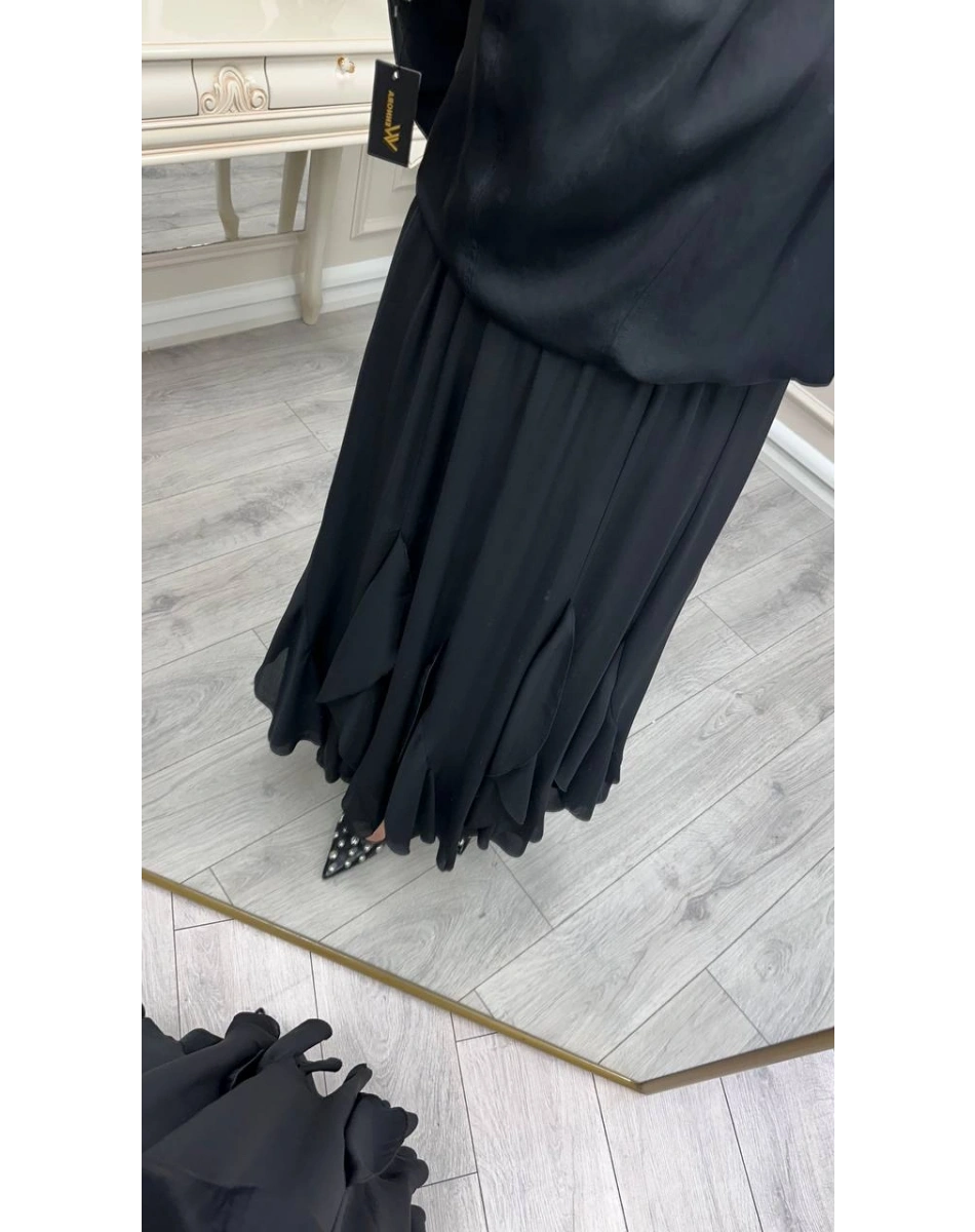 Yusuf Özdemir 26Y1631 Siyah Fırfırlı Etek