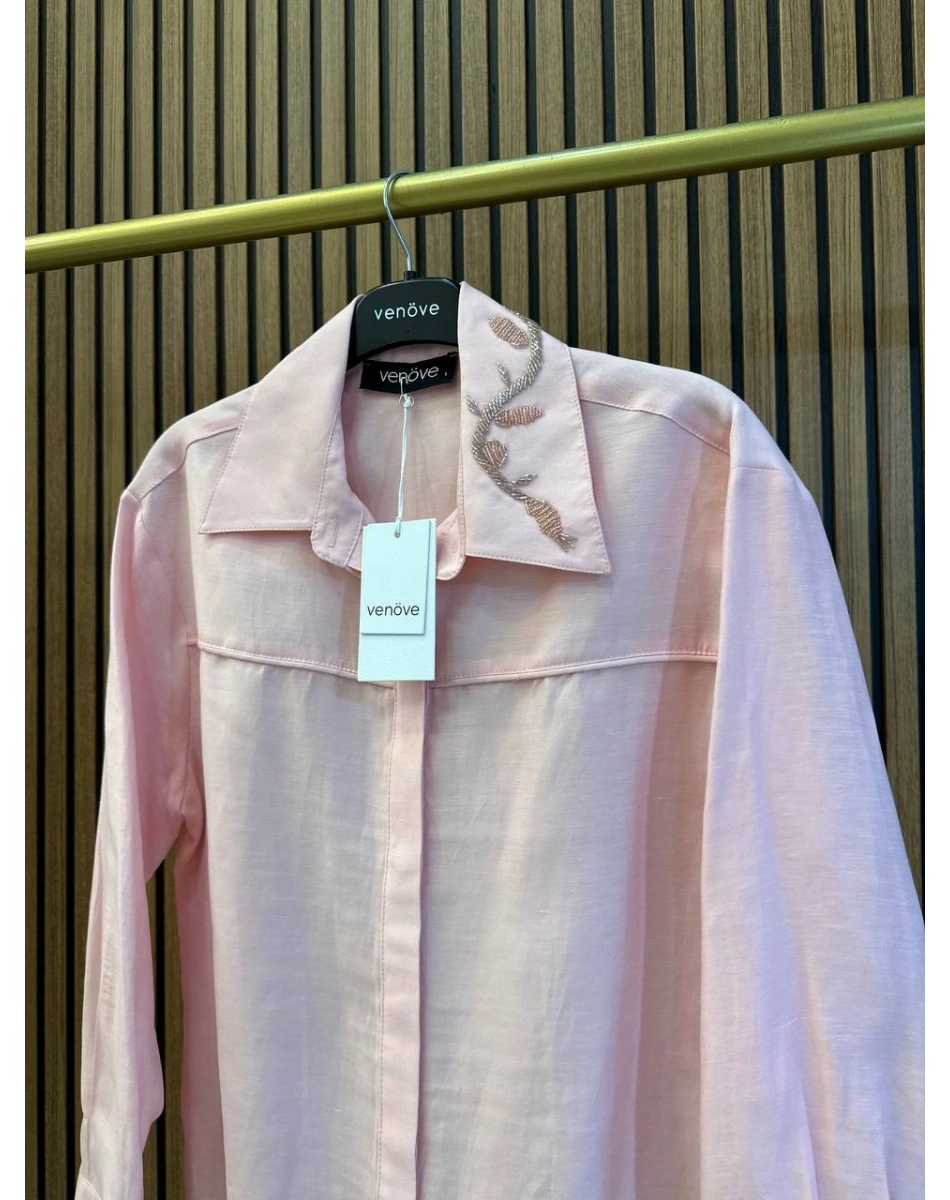 Venöve 26SSGOM0028 Pembe Thomas Gömlek