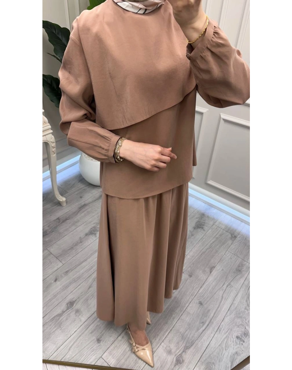 Nuss Triko 26Y1088 Çikolata Etekli Takım