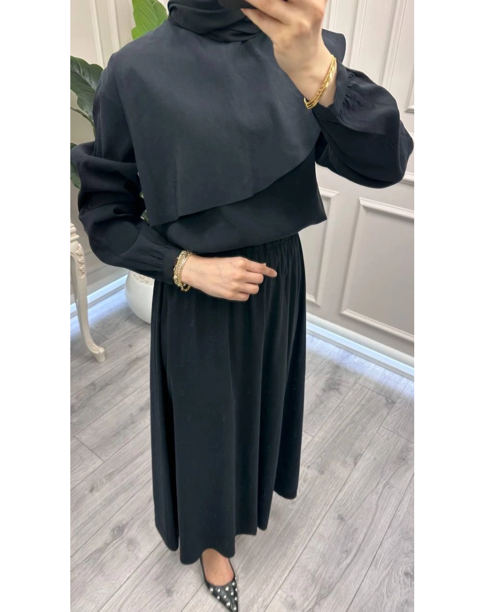 Nuss Triko 26Y1088 Siyah Etekli Takım