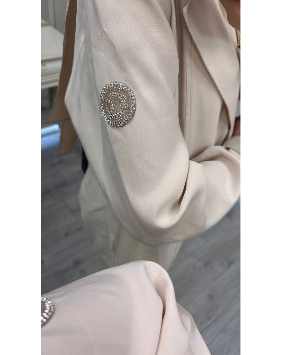 Ceremony 26Y938 Taş Kolu Arma Detaylı Ceketli Modal Takım