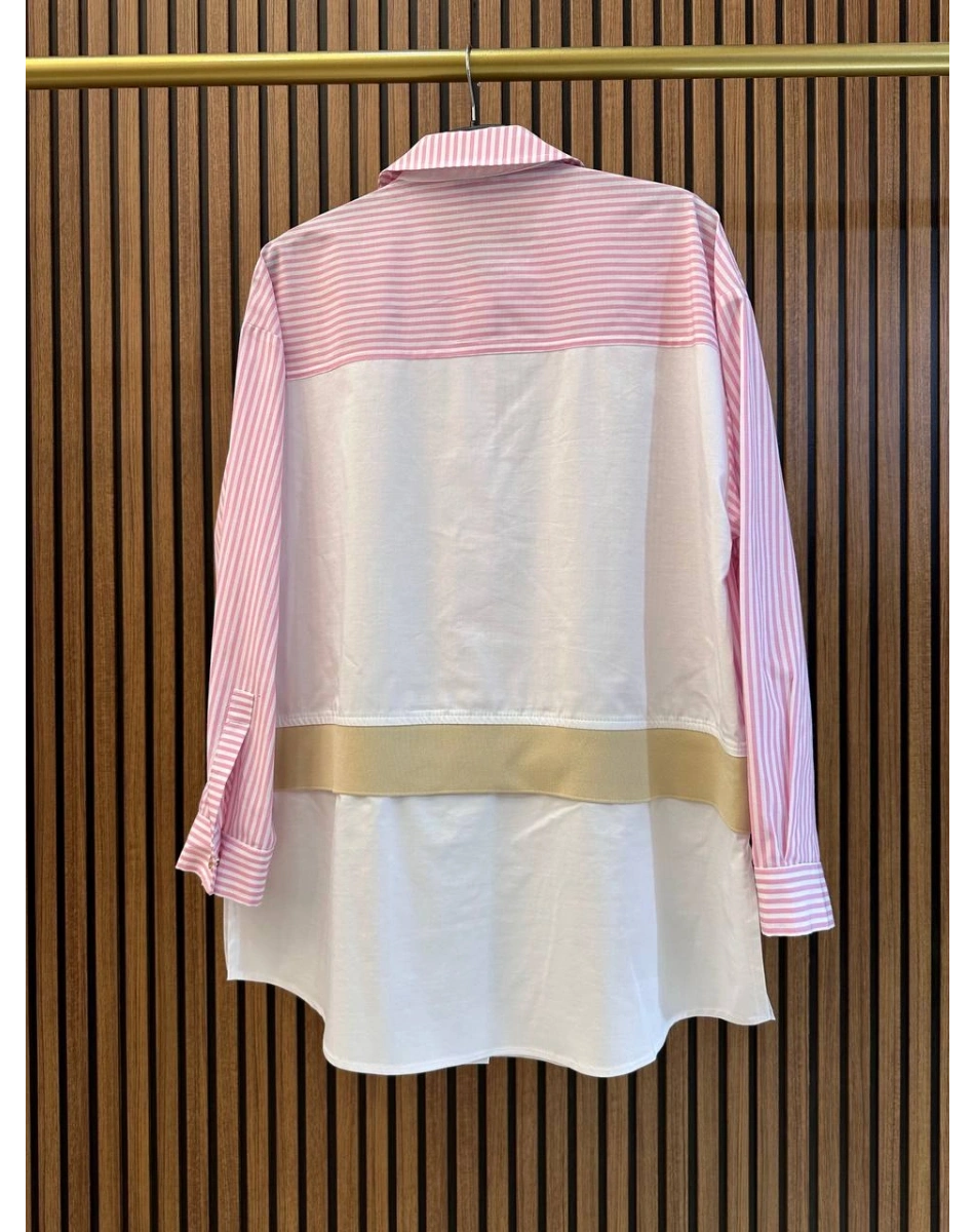 Ghisa 3610G4429 Pembe Ribana Detaylı Gömlek