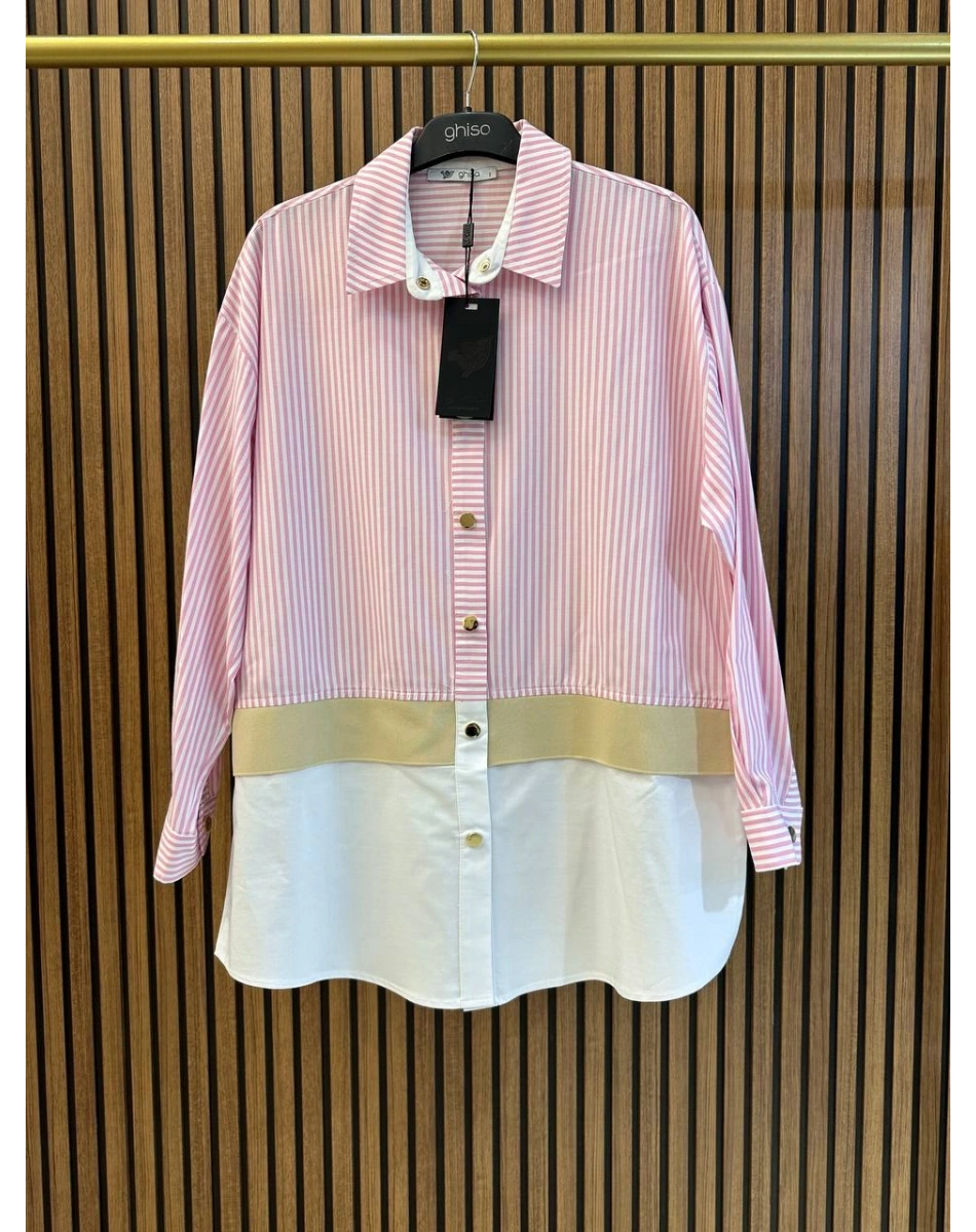 Ghisa 3610G4429 Pembe Ribana Detaylı Gömlek