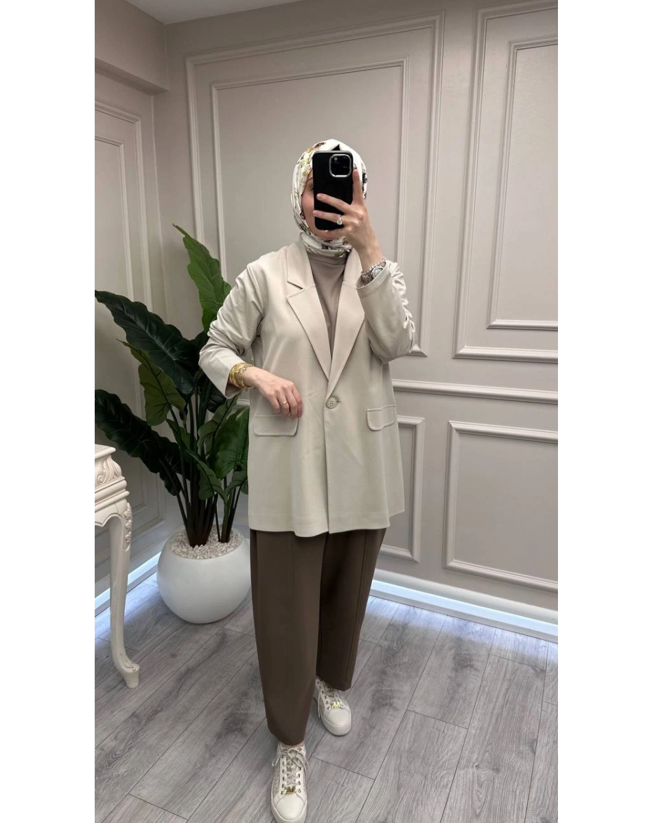 Ceremony 26Y878 Taş Tensel Lycell Blazer Ceket