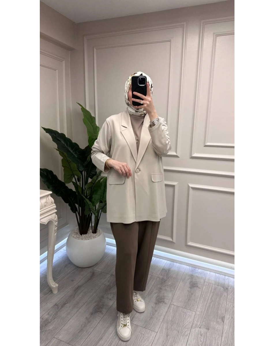 Ceremony 26Y878 Taş Tensel Lycell Blazer Ceket