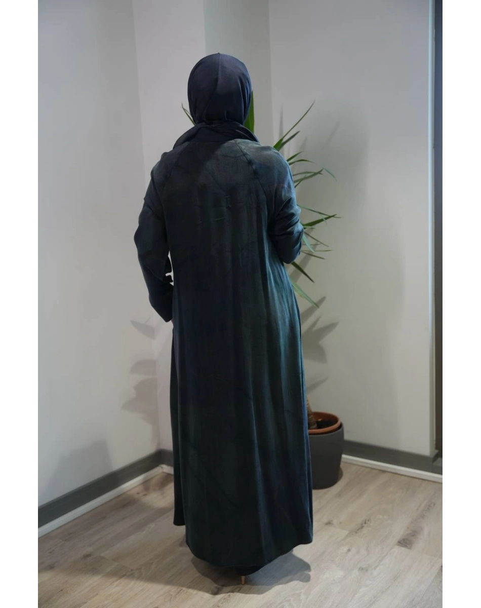 Miss Dalida 2268778 Lacivert Renkli Fermuarlı Uzun Kap