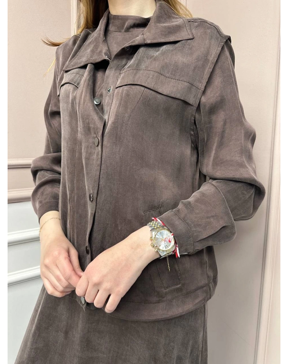 Almarwah Black 202781-1 Kahverengi Elbise