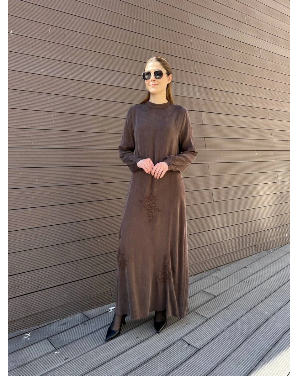 Almarwah Black 303829 Kahverengi Elbise