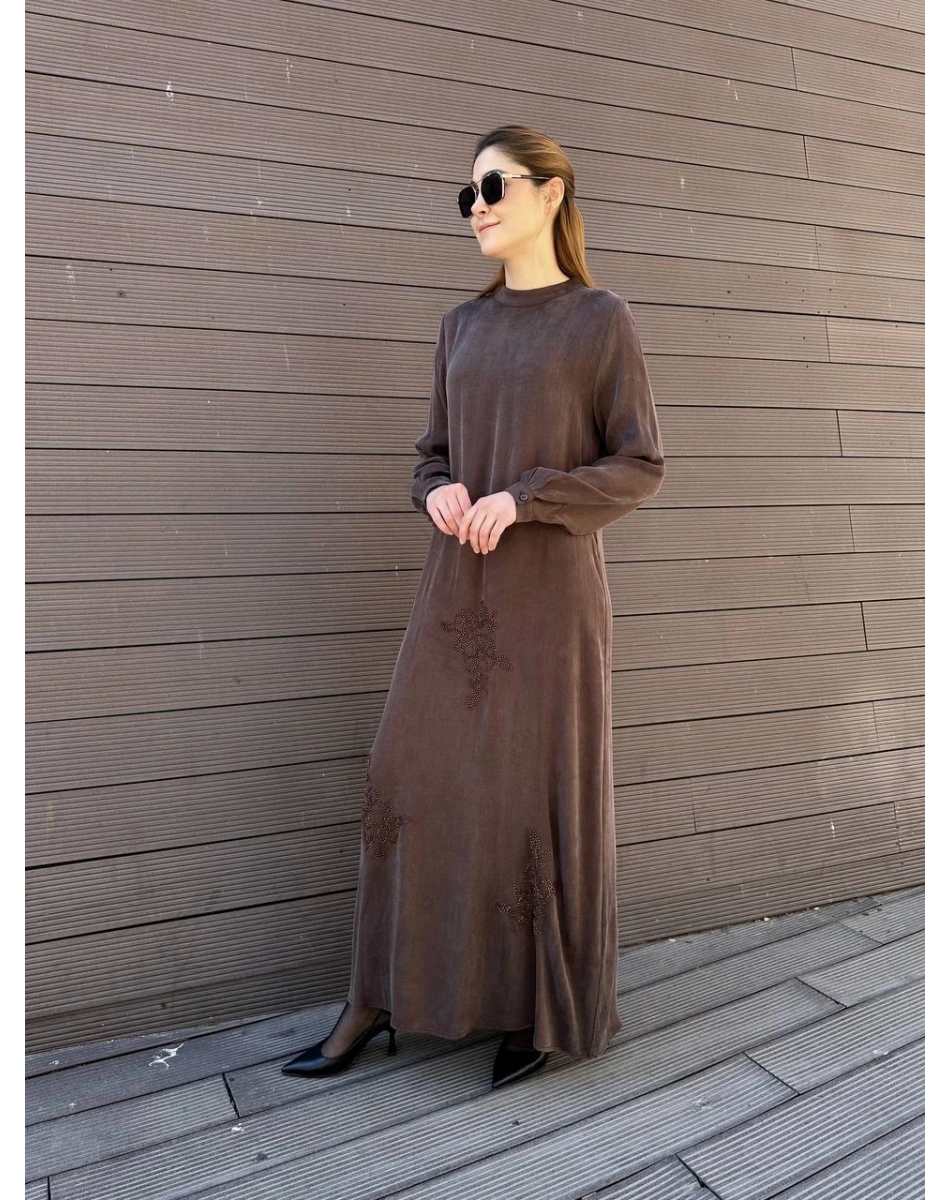 Almarwah Black 303829 Kahverengi Elbise