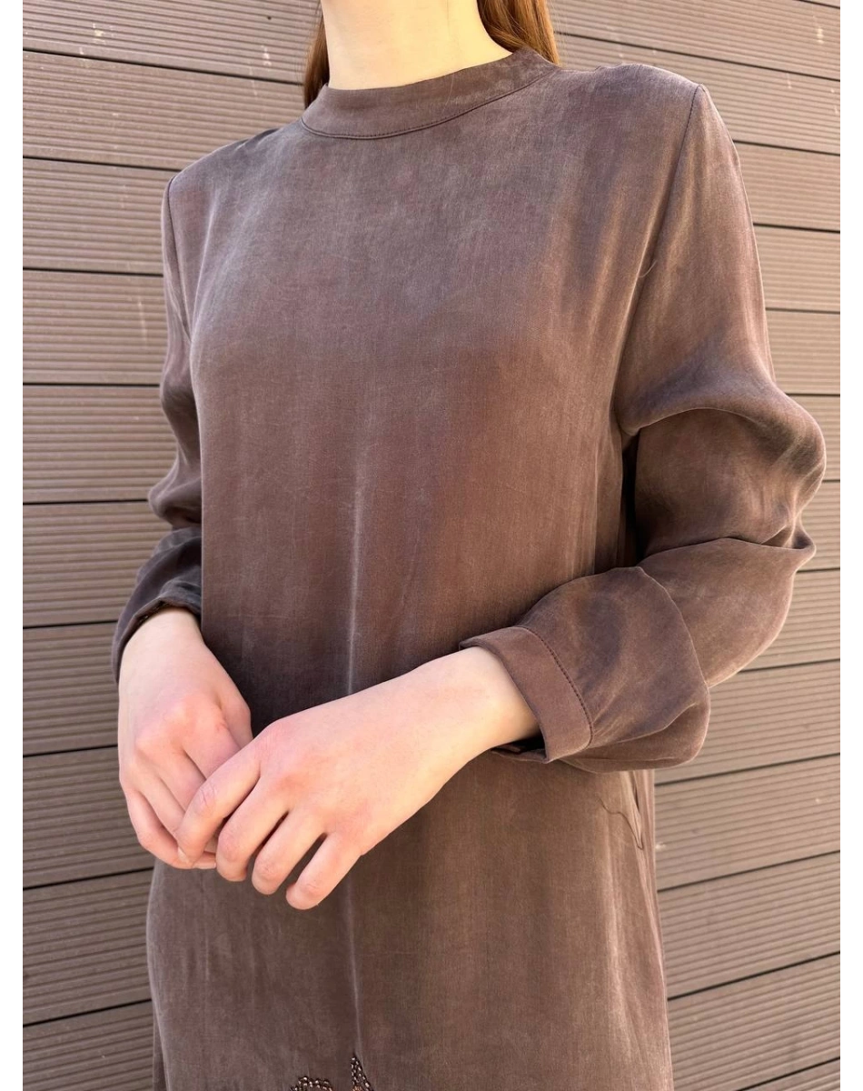 Almarwah Black 303829 Kahverengi Elbise