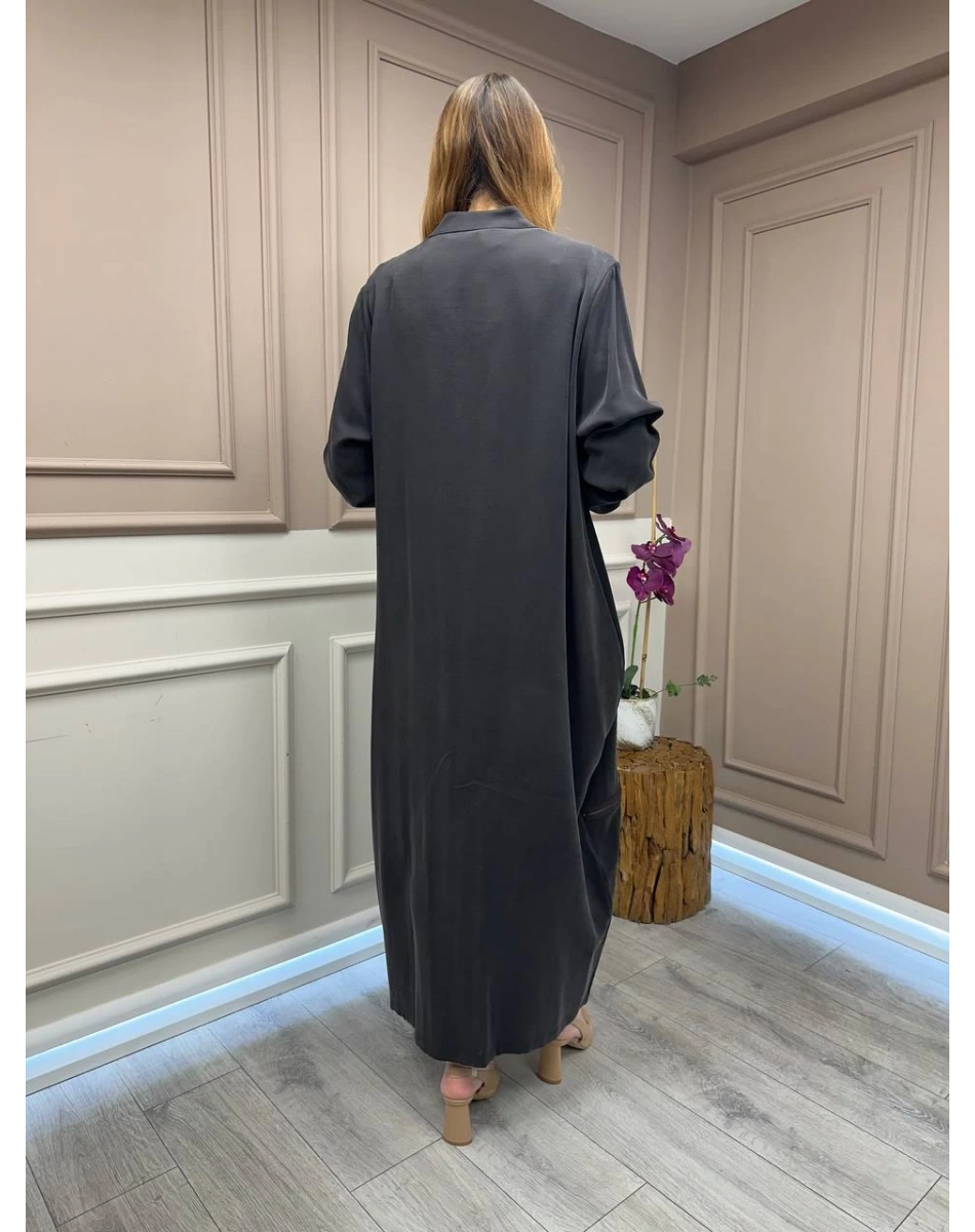 Almarwah Black 50933 Acı Kahve Fermuar Detaylı Kap (Büyük Beden)