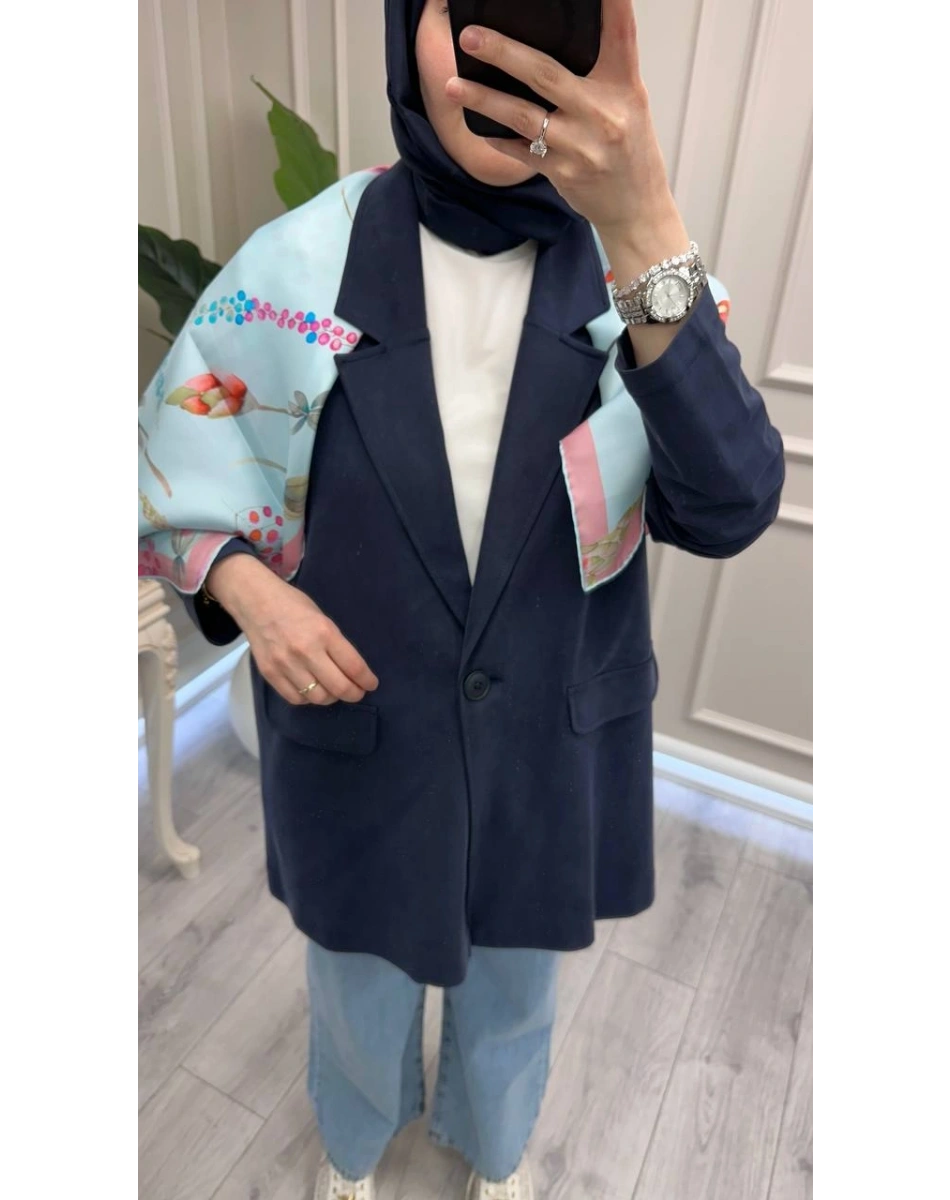 Ceremony 26Y878 Lacivert Tensel Lycell Blazer Ceket