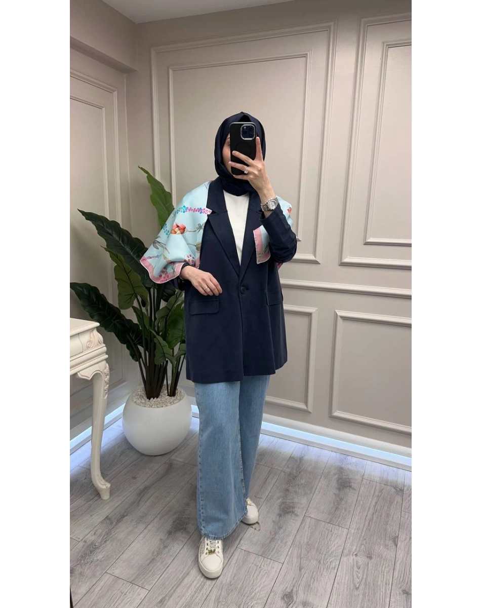 Ceremony 26Y878 Lacivert Tensel Lycell Blazer Ceket