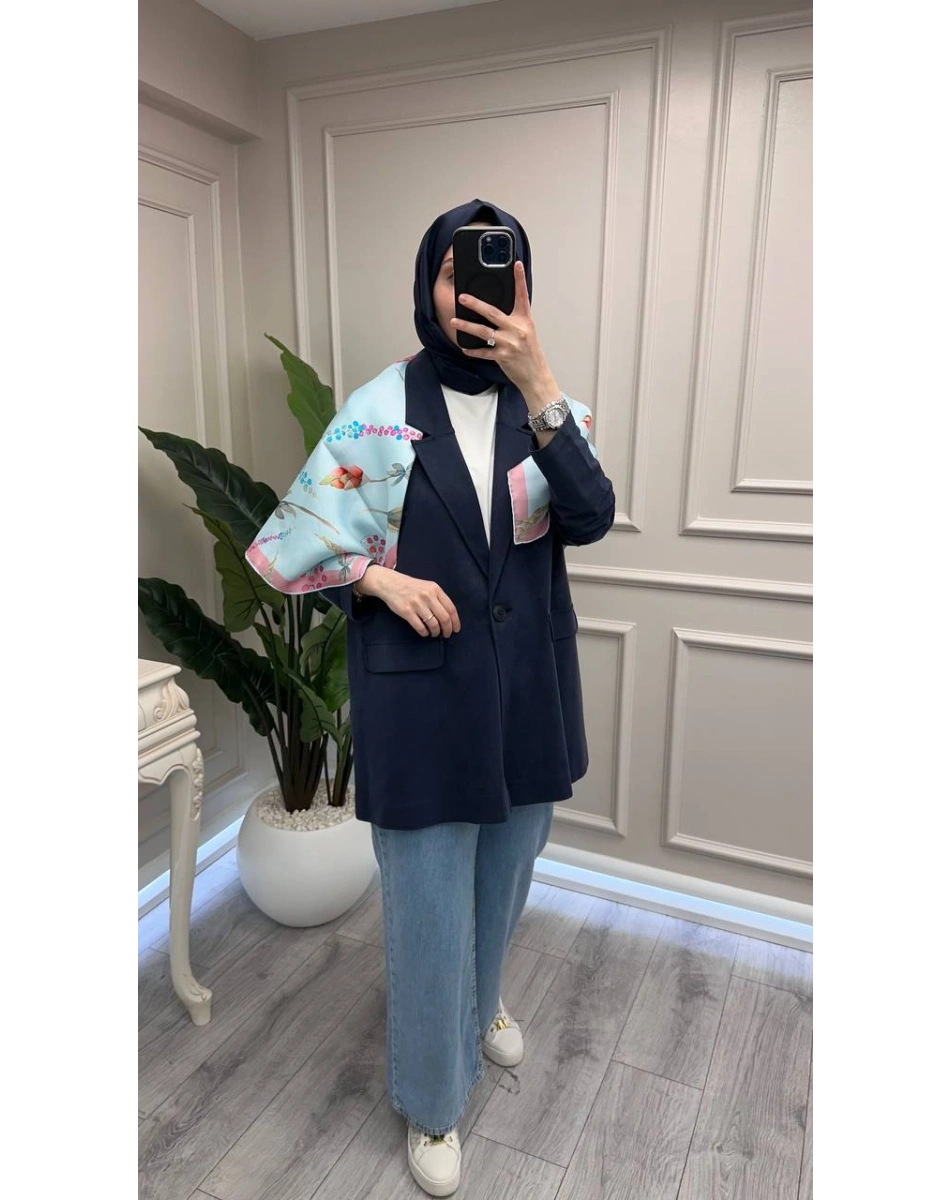 Ceremony 26Y878 Lacivert Tensel Lycell Blazer Ceket