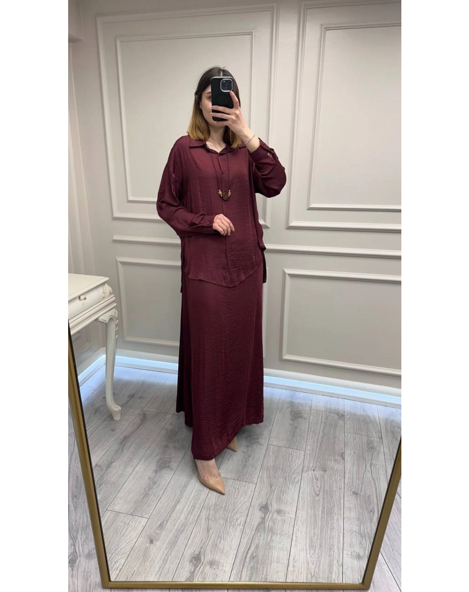 Ceremony 26Y904 Bordo Ceketli Elbise