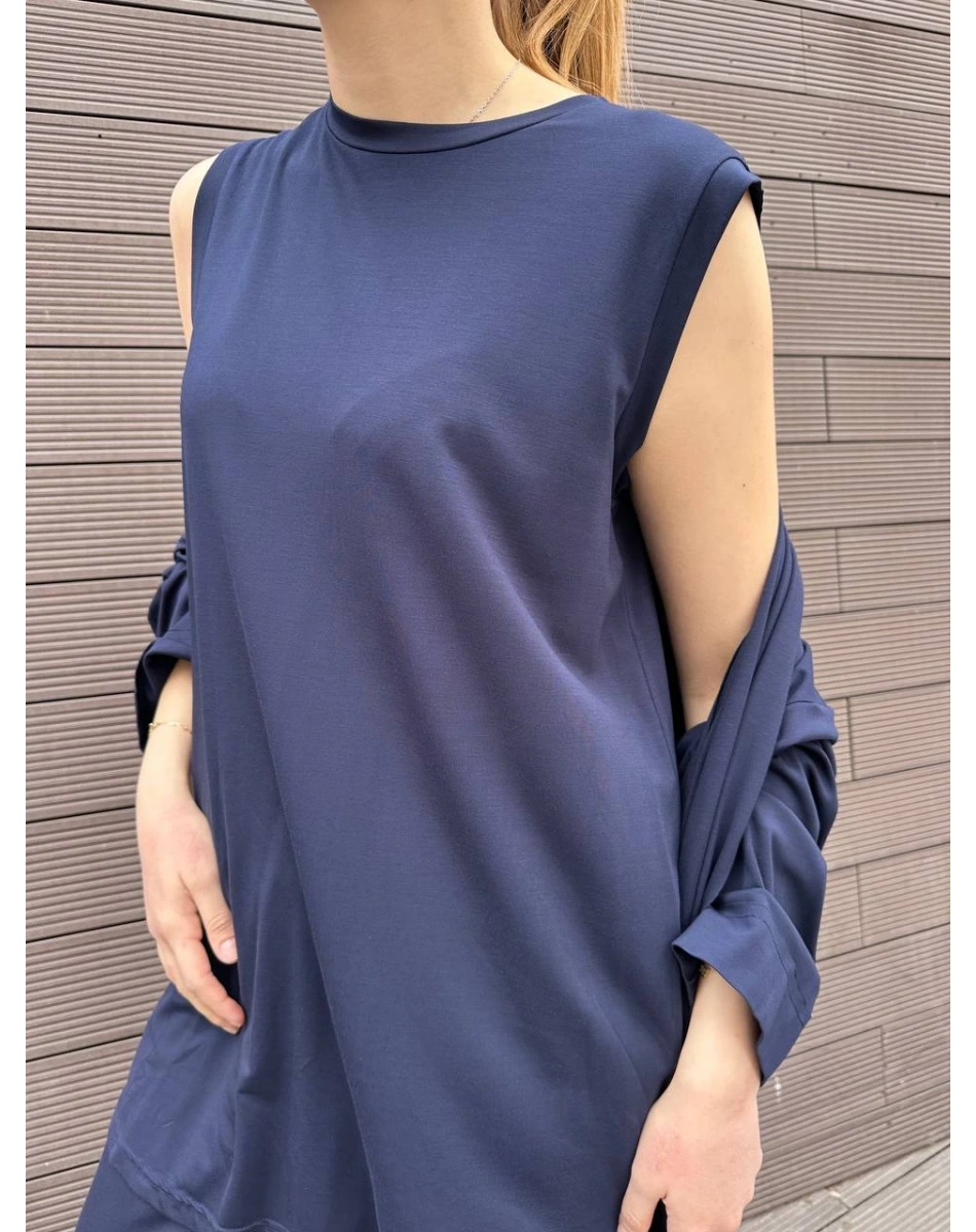 Ceremony 5127 Lacivert Kolsuz Bambu İçlik