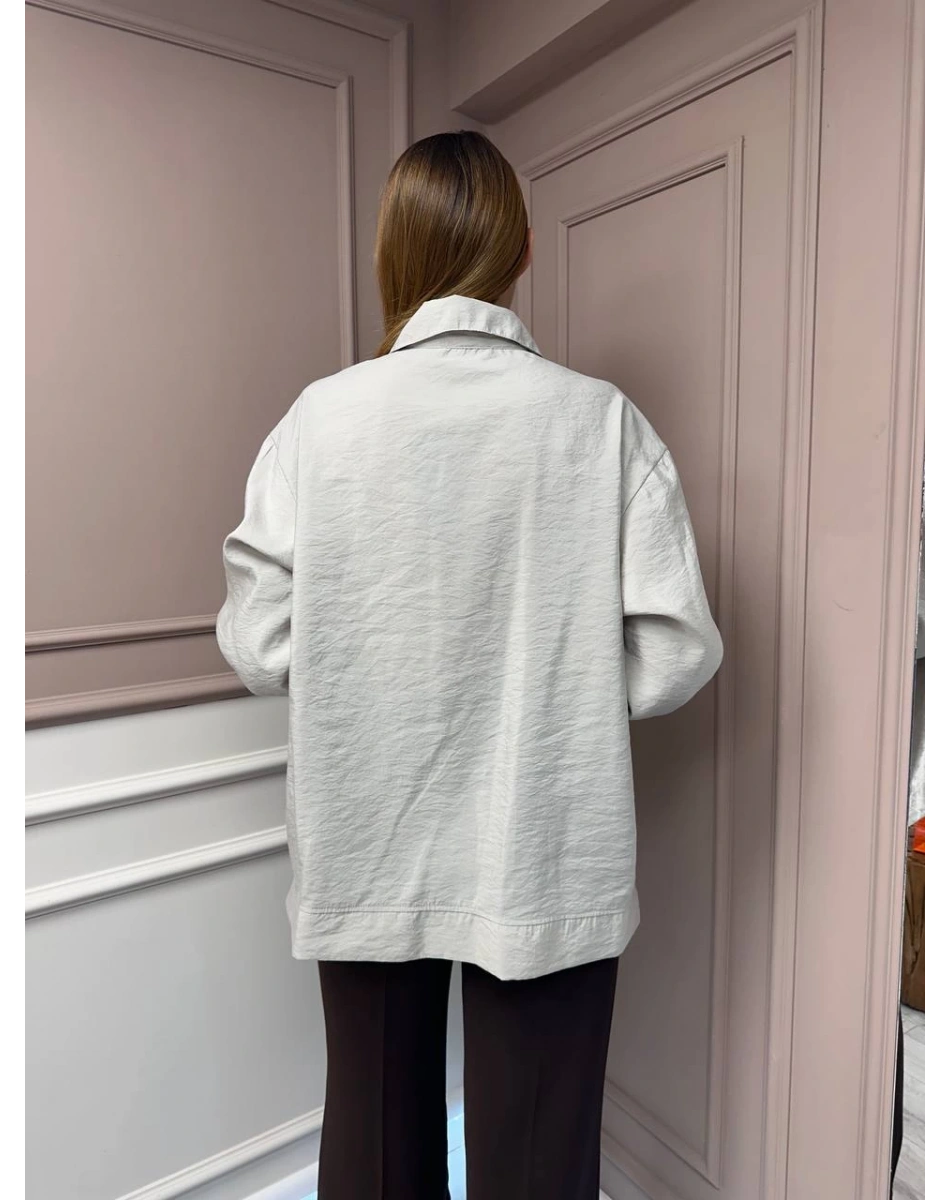 Ceremony 5135 Taş Üç Cepli Önden Düğmeli Kısa Gömlek