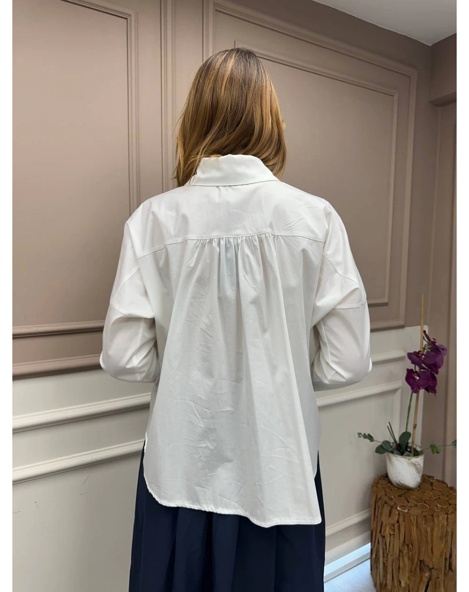 Ceremony 5144 Ekru Önü Kısa Arkası Uzun Gömlek