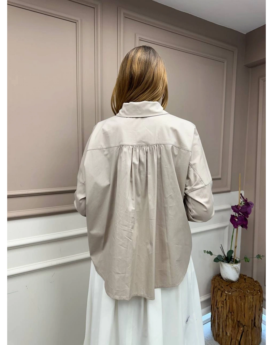 Ceremony 5144 Taş Önü Kısa Arkası Uzun Gömlek