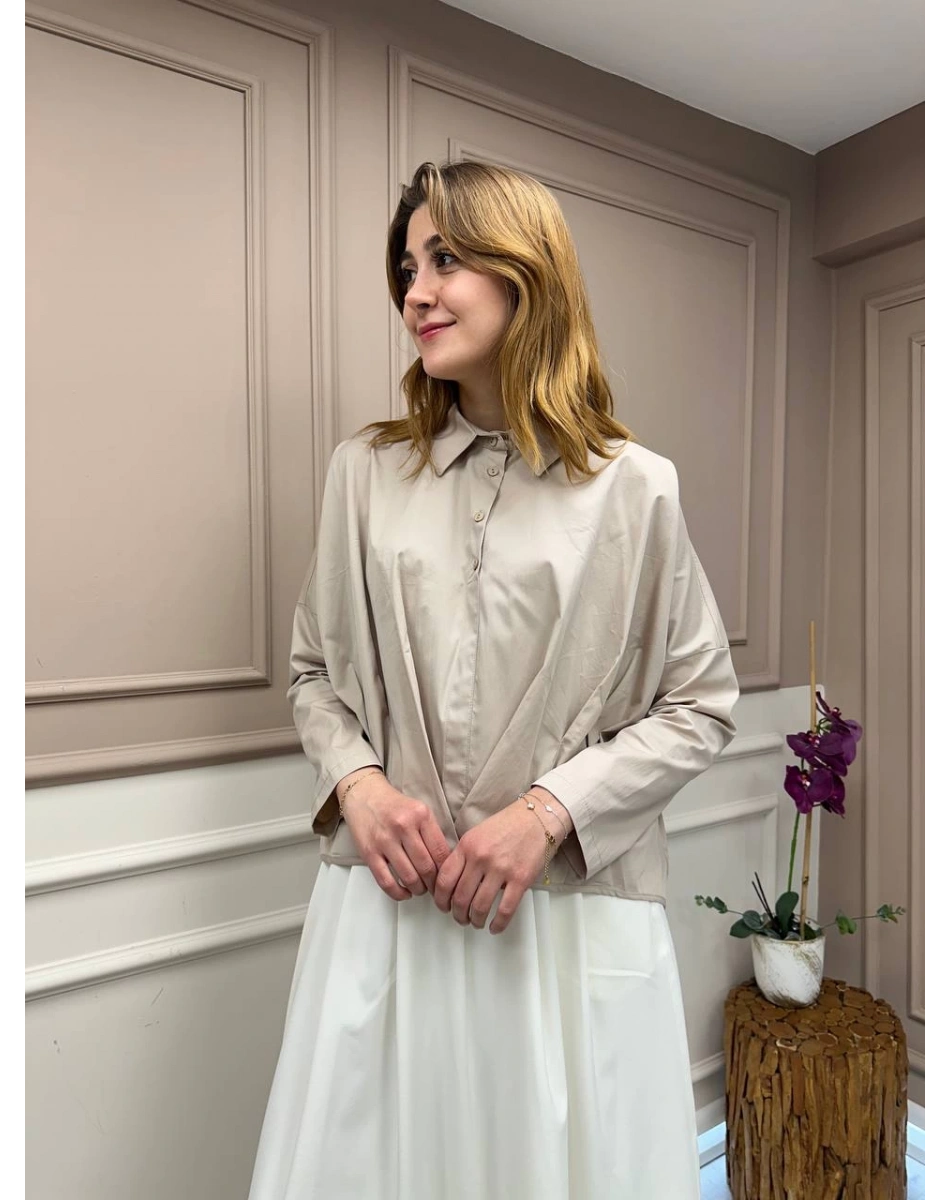 Ceremony 5144 Taş Önü Kısa Arkası Uzun Gömlek