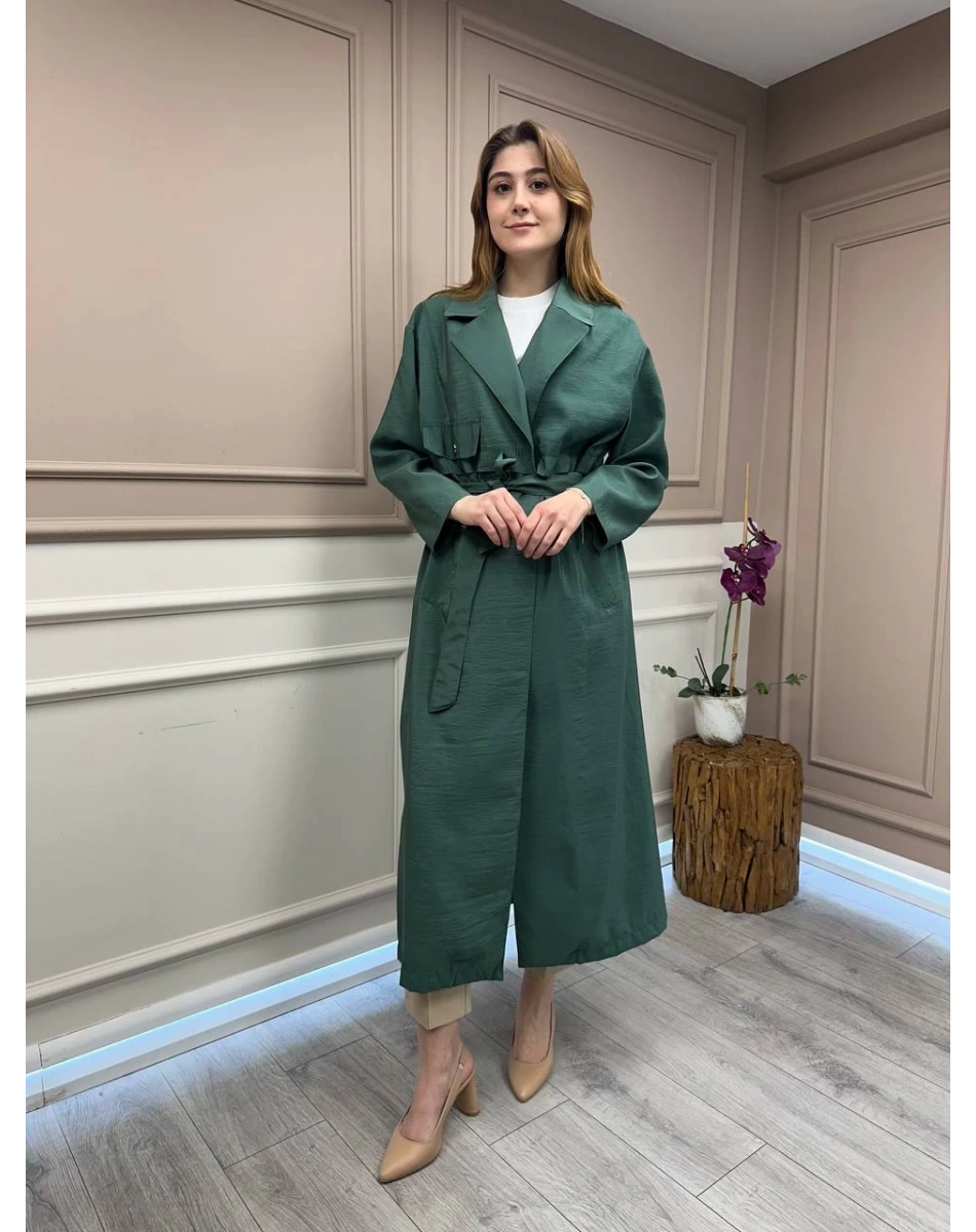 Ceremony 58112 Turmalin Yeşil Belden Kuşaklı Kap