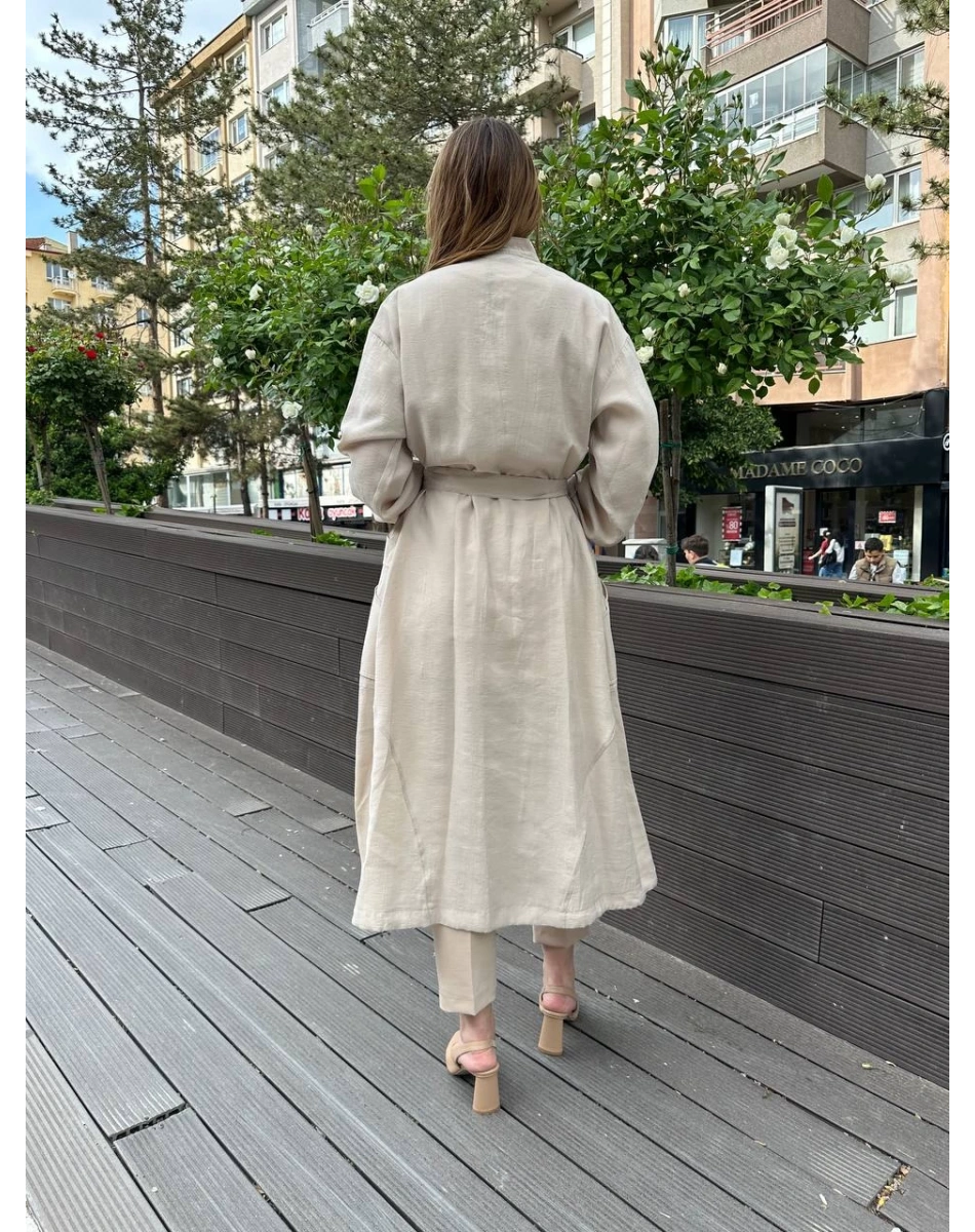 Ceremony 58115 Bej Belden Kuşaklı Kap