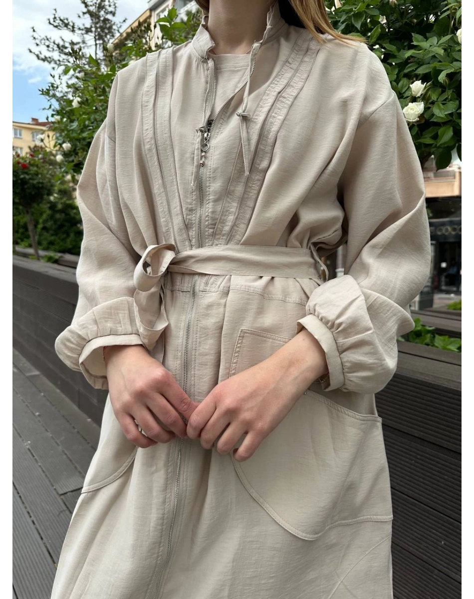 Ceremony 58115 Bej Belden Kuşaklı Kap