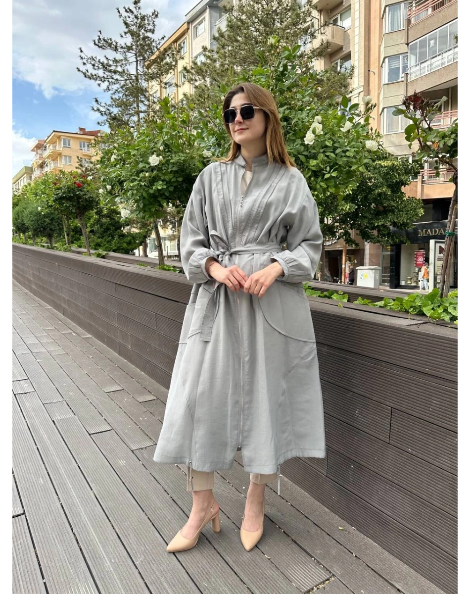 Ceremony 58115 Gri Belden Kuşaklı Kap