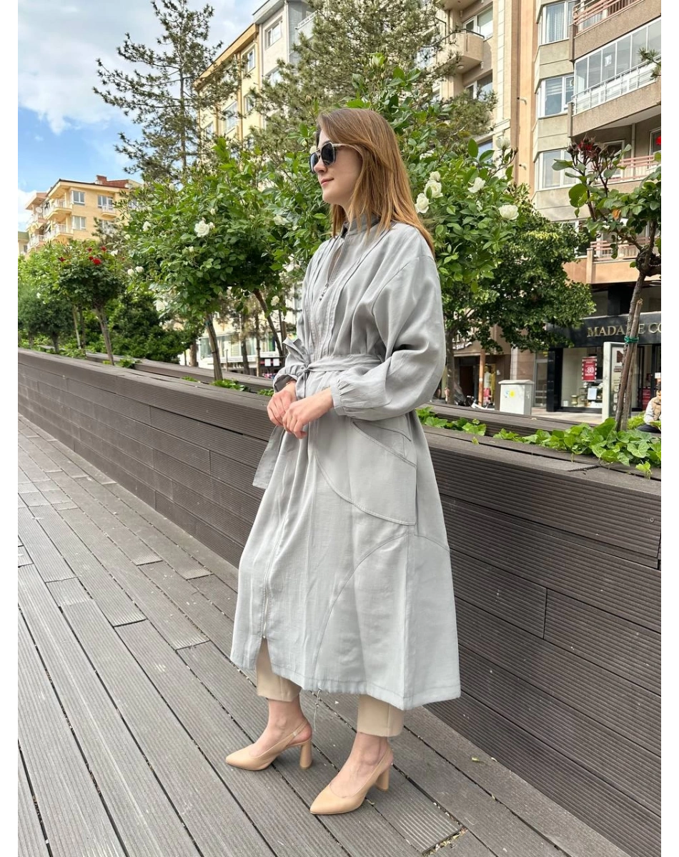 Ceremony 58115 Gri Belden Kuşaklı Kap