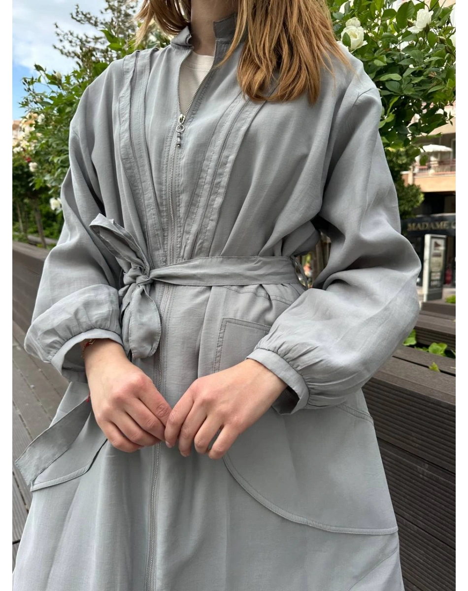 Ceremony 58115 Gri Belden Kuşaklı Kap