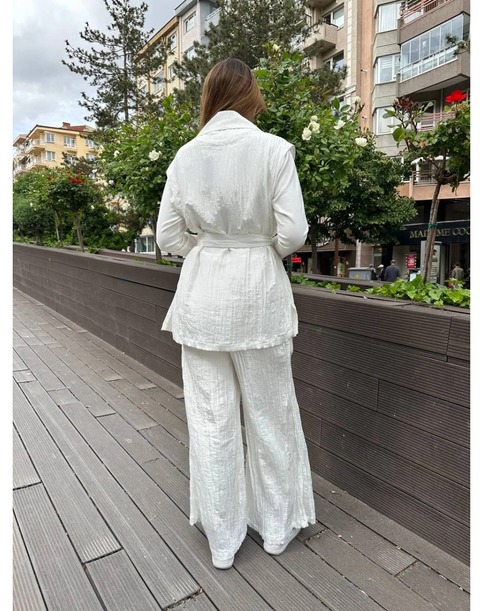 Ceremony 58124 Ekru Yelekli İkili Takım