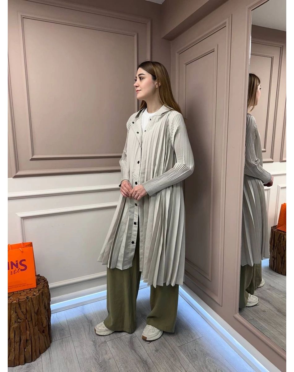 Ceremony 5881 Bej Akordiyon Kap