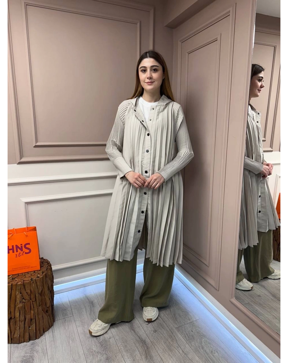 Ceremony 5881 Bej Akordiyon Kap