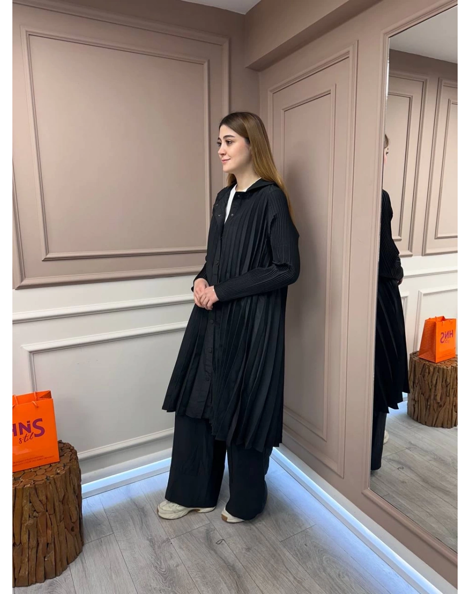 Ceremony 5881 Siyah Akordiyon Kap